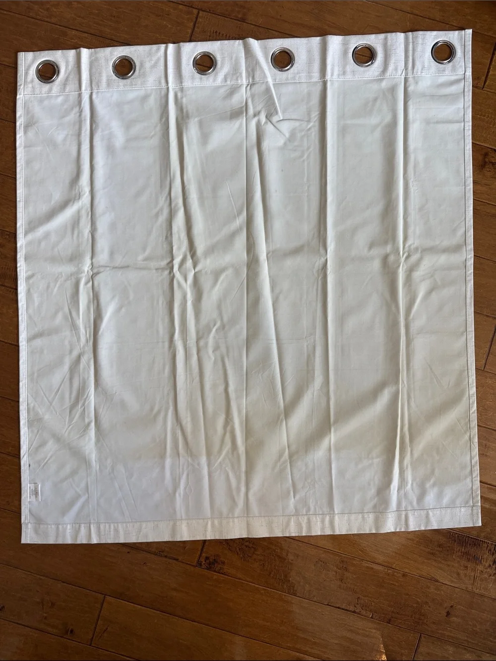 Set 2 White Grommet Top BlackOut Curtain Panels